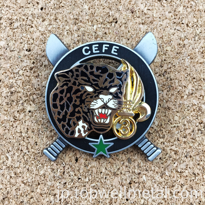 tiger enamel badge